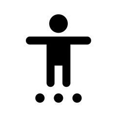 Fototapeta premium Settings Accessibility Icon for UX/UI Interfaces Stylized Human Figure with Interaction Dots for Inclusive Design, Assistive Controls, and User Empowerment Scalable Vector for Web, Mobile, and App D