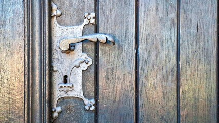 Intricate Antique Door Handle Design Metal Lock Keyhole Charm