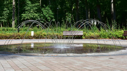 simple and impressive fountain in spa town |Busco-Zdroj in southern part of Poland,Europe
