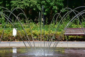 simple and impressive fountain in spa town |Busco-Zdroj in southern part of Poland,Europe