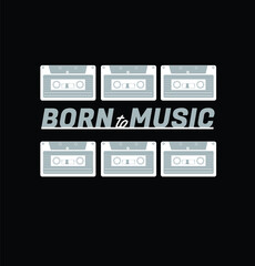 Vintage Retro Cassette Tape Pattern for Stylish Music Themed Graphic Design