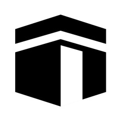 Kabah icon islamic holy. Vector image