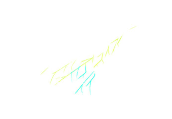 Electric energy bolt streaking across the darkness a powerful natural force displayed isolated on transparent background Hand Draw