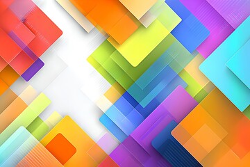 A refreshing and energetic background featuring cheerful shades of orange and green in a stylish geometric composition. The white space allows for easy placement of tex