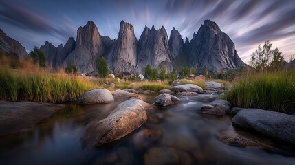 Remote Coastal Cliff with Sharp Rock Formations at Sunset