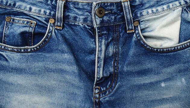 Close-up denim jeans front