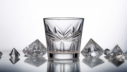 photo of dimond glass isolated n white background