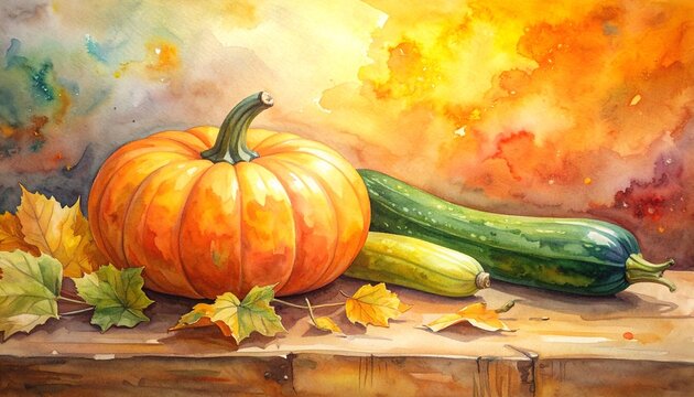 &Ouml;lgem&auml;lde Stillleben K&uuml;rbisse