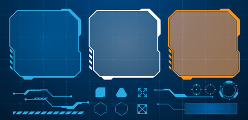 Futuristic touch screen of user interface. Vector illustration	