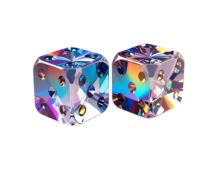 Elegant Faceted Diamond Dice with Sharp Edges