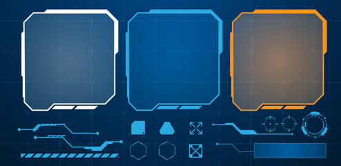 Futuristic touch screen of user interface. Vector illustration	