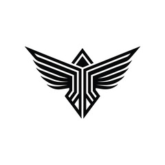 Obraz premium black and white wings