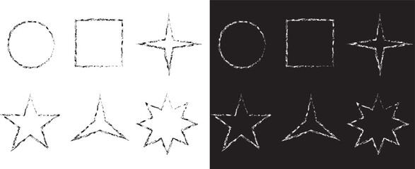 Pencil brush crayon marker chalk texture line stroke element set. Hand drawn crayon pencil brush stroke texture line charcoal shape. Chalk scratch hand drawn style background. circle  