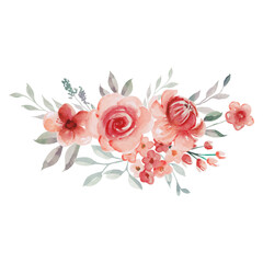 vector illustration of a flower design with leaves