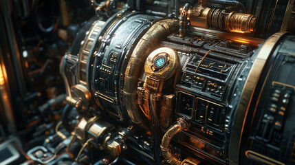 close up of a car engine