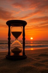 hourglass on the sand