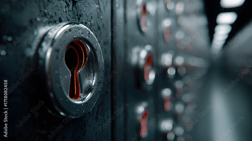 Poster high-tech data protection exploring the future of cybersecurity in a digital landscape