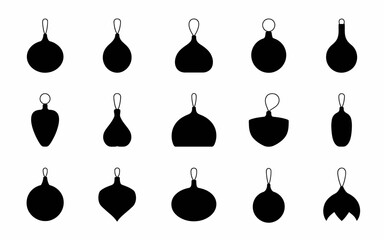 set of black and white icons