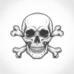 Fototapeta premium Skull and Crossbones Graphic Design.