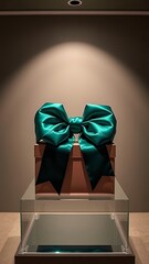Gift Bow and Wrapped Presents on Display