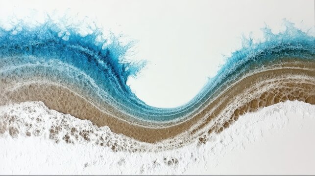 Cheerful watercolor wave for summer backgrounds, great for posters, social media, and joyful visuals