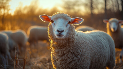 Close up of a sheep in a farm