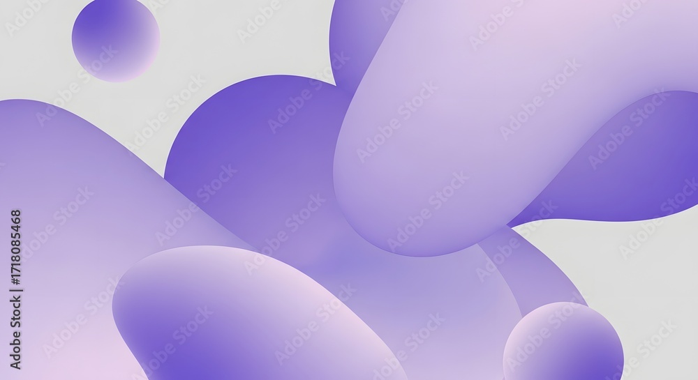 Poster abstract soft fluid background with intertwined shapes. smooth, colorful plastic tubes with a gentle