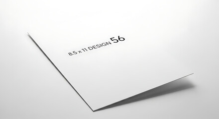 8 5 X 11 White Paper Design Mockup with Minimalist Aesthetic