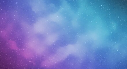Obraz premium Abstract dreamy galaxy background with stars twinkling in blue and purple gradient nebula. Space universe wallpaper with cosmic dust for template.