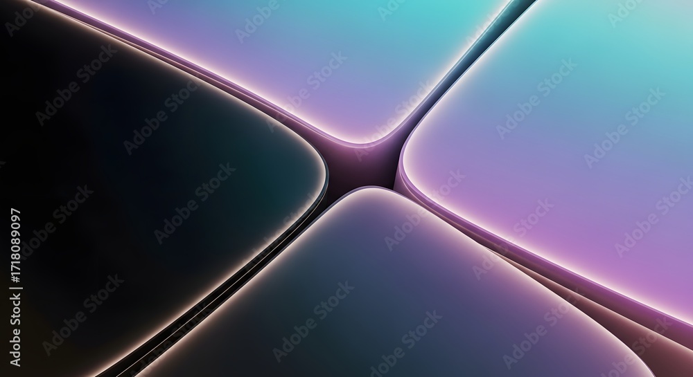 Aufkleber abstract dynamic background with swirling neon lights. vibrant futuristic shapes and glowing gradien