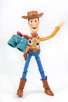 Bangkok, Thailand - March 27, 2016 : A studio shot of the Disney Infinity character Woody from the movie Toy Story.