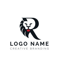 Letter lion logo design, animal letter logo