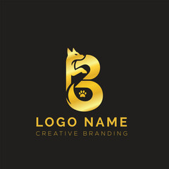 Letter B wolf logo
