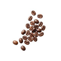 Naklejka premium Coffee beans isolated on transparent background