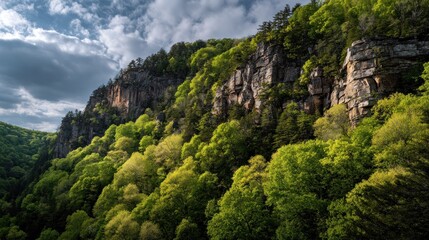 Rocky mountainside foliage