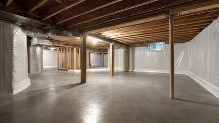 Basement Waterproofing: Construction Site in Canada with Insulated Concrete Board