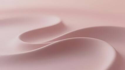 Smooth pink abstract waves with soft lighting and flowing curves