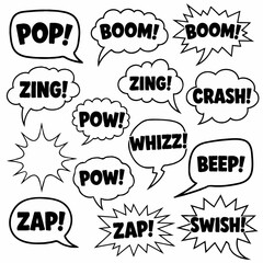 Obraz premium set of comic speech bubbles