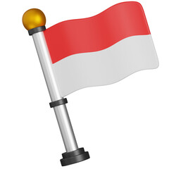 Indonesia Flag 3D Render