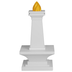 3d render Monas National Monument icon 