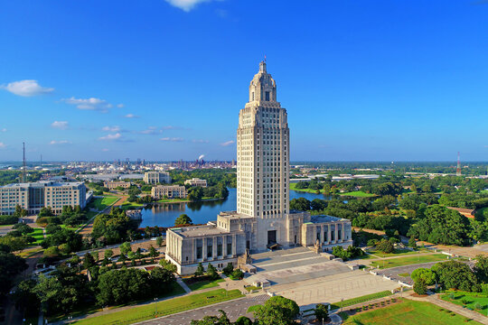 Baton Rouge Louisiana State Capitol Art Deco Building on Capitol Lake  09.15.2025