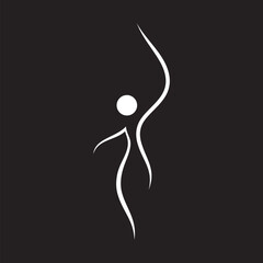 simple human silhouette logo design inspiration