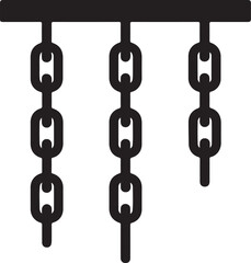  Chains hanging in dungeon