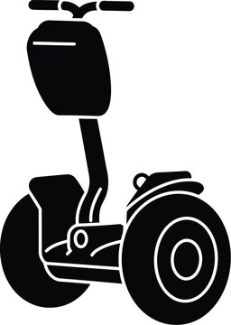 Scalable vector illustration of a two-wheeled self-balancing electric scooter icon for eps files