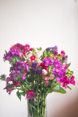 A bouquet of flowers in vase