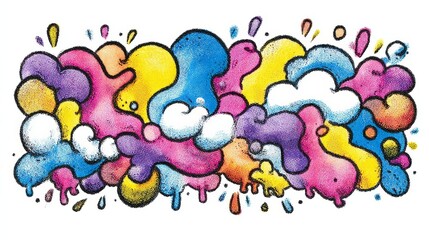 Vibrant abstract art with vivid colors and imaginative representation,