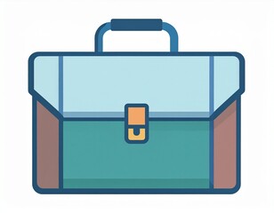 A business briefcase line and fill icon