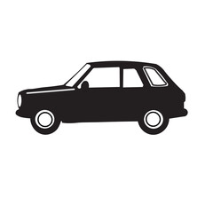 Fototapeta premium retro car isolated on white background