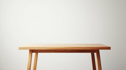 Empty light wooden table