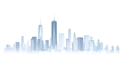Naklejka premium City skyline silhouette illustration